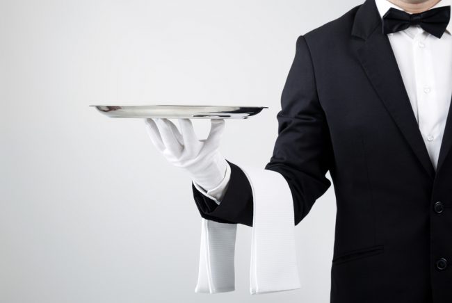 shutterstock_Waiter_bowtie_towel_arm
